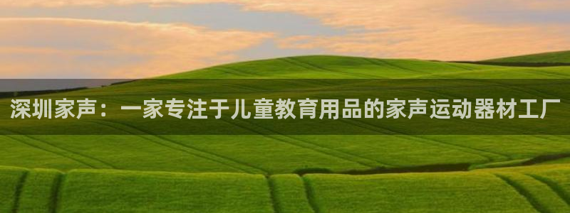 哈哈体育新能源：深圳家声：一家专注于儿童教育用品的家